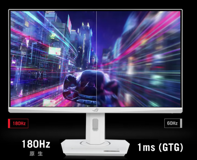 ！ROG吹雪系列显示器高能电竞AYX爱游戏纯白高颜值桌搭优选(图4)